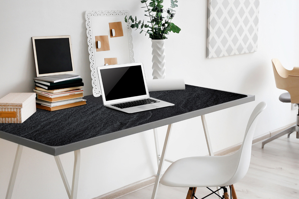 Tapis bureau Sable noir - Decortapis