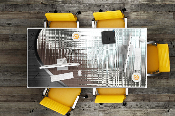 Protège bureau Abstraction. Argent
