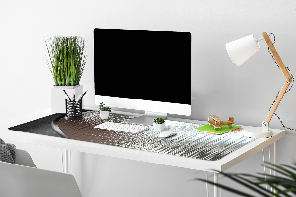 Protège bureau Abstraction. Argent