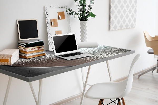 Protège bureau Abstraction. Argent