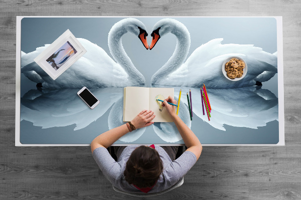 Sous main de bureau Cygnes