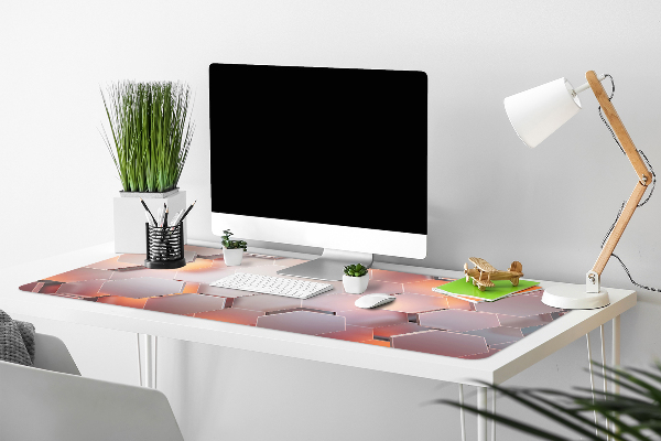 Sous-main bureau Hexes d'abstraction
