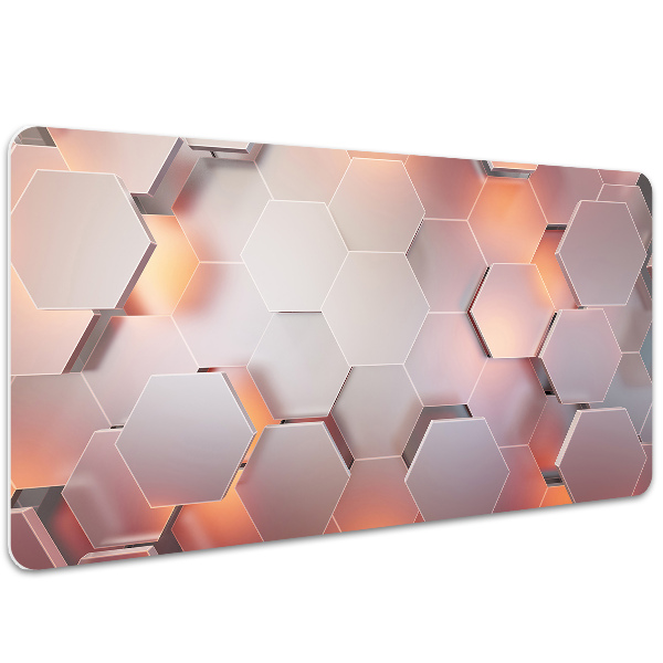 Sous-main bureau Hexes d'abstraction