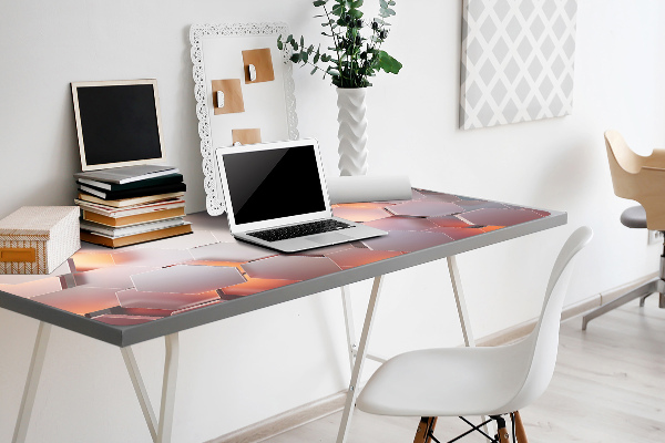 Sous-main bureau Hexes d'abstraction