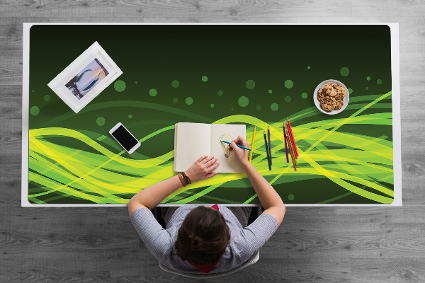Sous main de bureau Rayures vertes