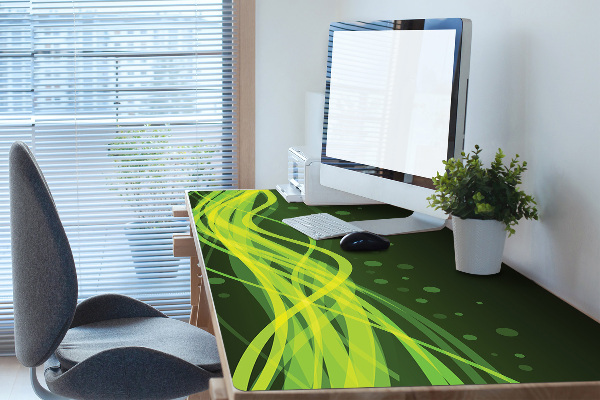 Sous main de bureau Rayures vertes