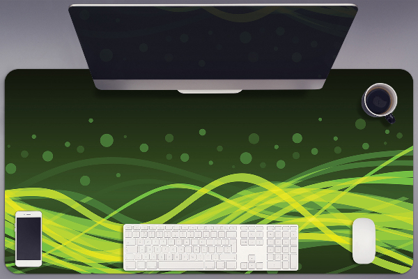 Sous main de bureau Rayures vertes