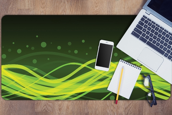 Sous main de bureau Rayures vertes