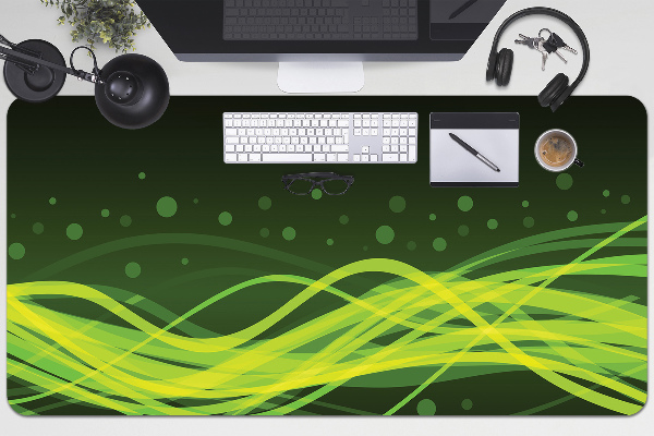 Sous main de bureau Rayures vertes
