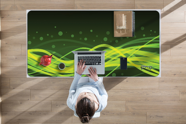 Sous main de bureau Rayures vertes