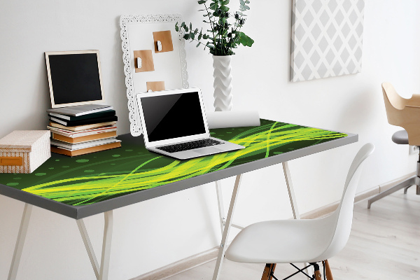 Sous main de bureau Rayures vertes