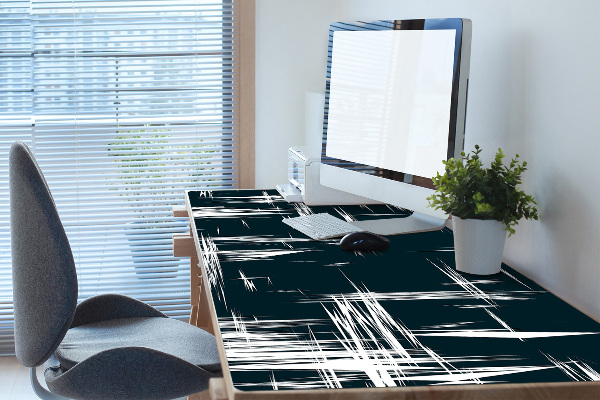 Sous-main bureau Rayures blanches