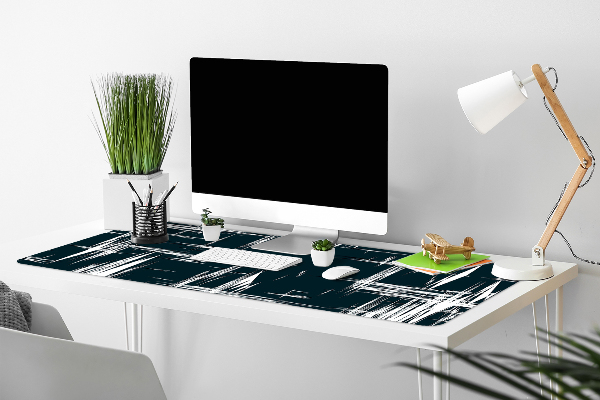 Sous-main bureau Rayures blanches