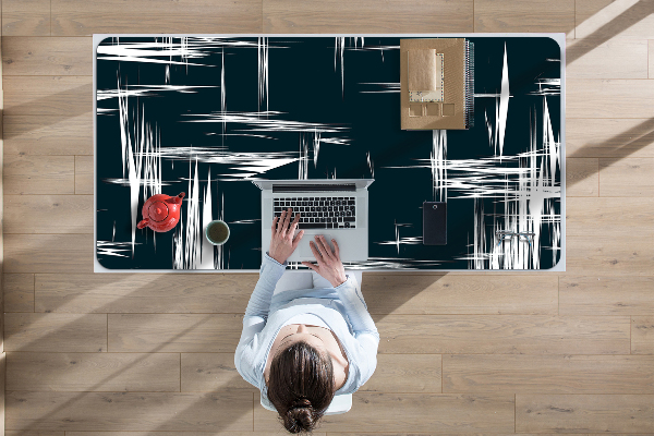 Sous-main bureau Rayures blanches