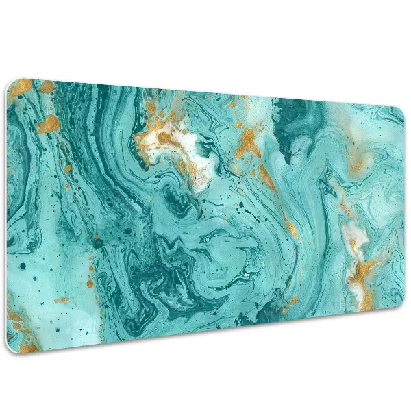 Sous-main bureau Marbre turquoise