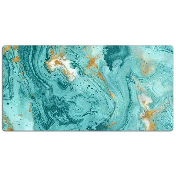 Sous-main bureau Marbre turquoise