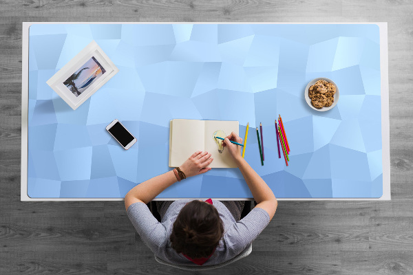 Sous-main bureau Abstraction bleue