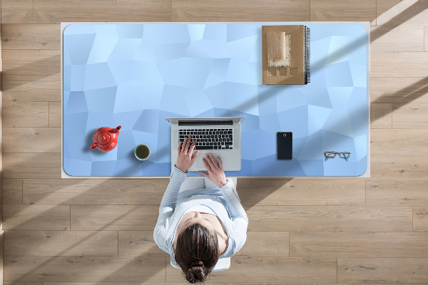 Sous-main bureau Abstraction bleue