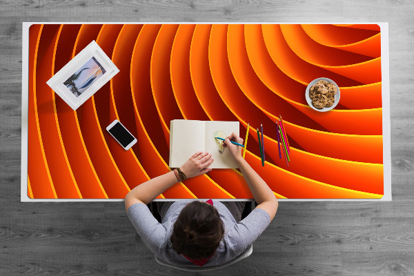 Protège bureau Vagues orange