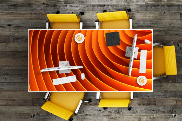 Protège bureau Vagues orange