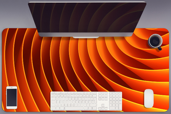 Protège bureau Vagues orange