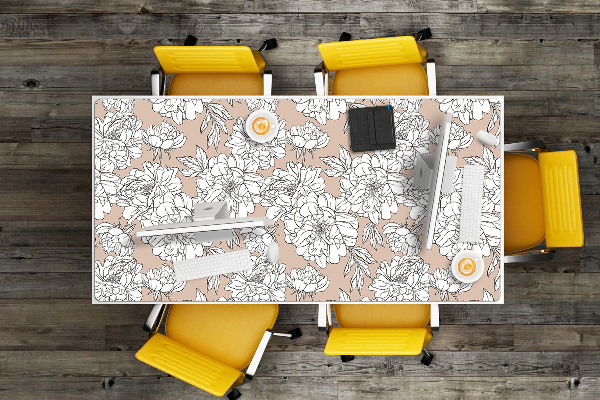 Sous-main bureau Fleurs artistiques