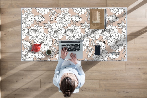 Sous-main bureau Fleurs artistiques
