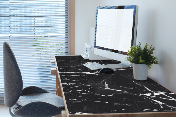 Sous main de bureau Marbre noir