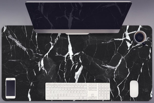Sous main de bureau Marbre noir