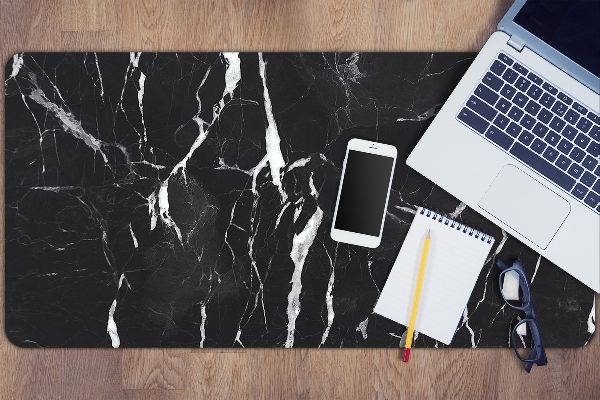 Sous main de bureau Marbre noir