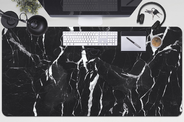 Sous main de bureau Marbre noir