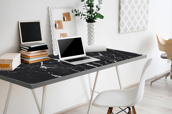 Sous main de bureau Marbre noir