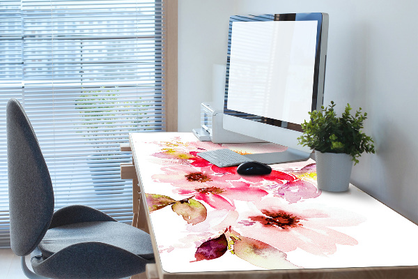 Sous-main bureau Fleurs pastel