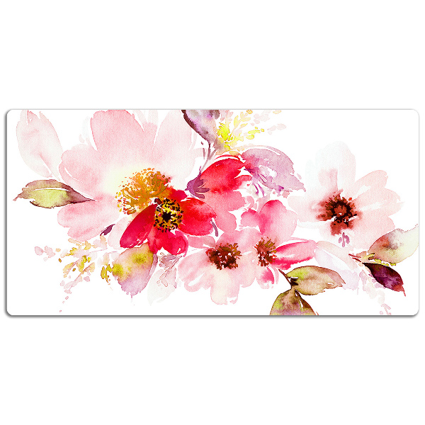 Sous-main bureau Fleurs pastel