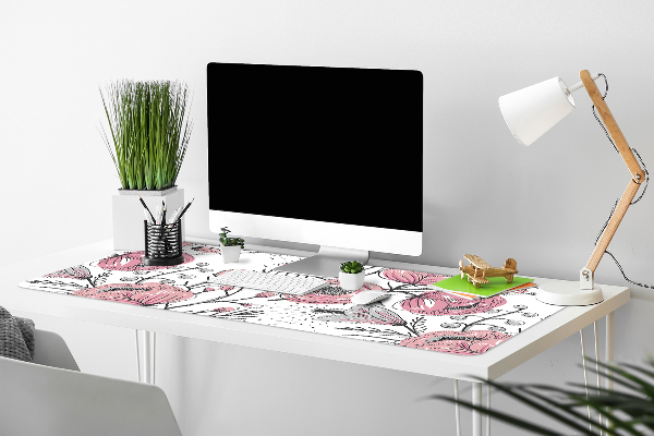 Sous-main bureau Pastel roses art