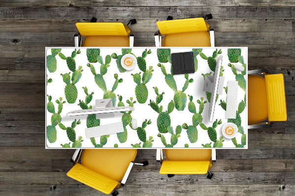 Sous-main bureau Cactus peints