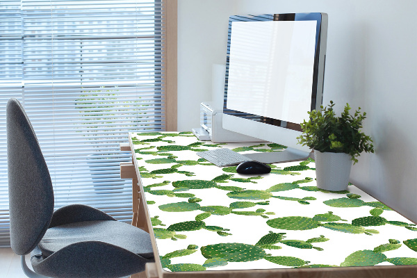 Sous-main bureau Cactus peints