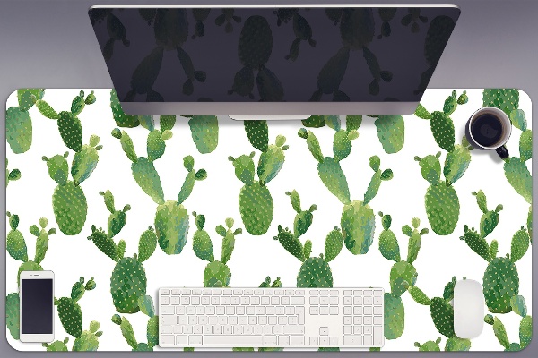 Sous-main bureau Cactus peints