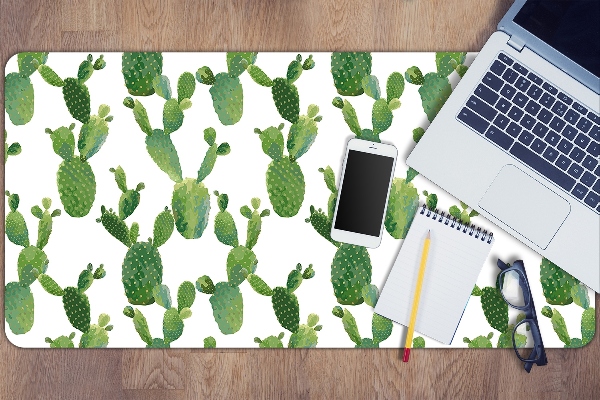 Sous-main bureau Cactus peints