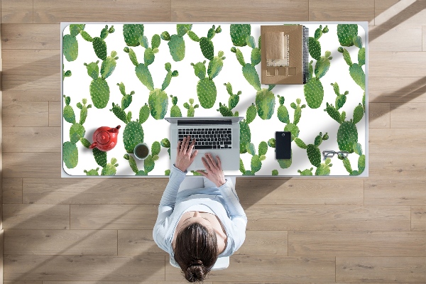 Sous-main bureau Cactus peints