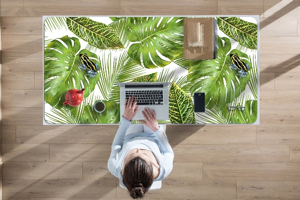 Sous-main bureau Grenouille sur une feuille