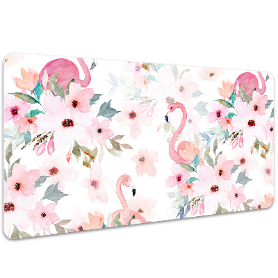 Tapis de bureau Flamingos Fleurs