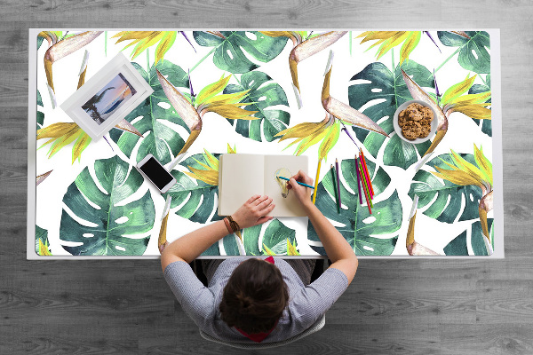 Protège bureau Feuilles exotiques