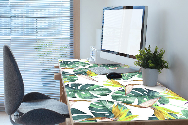 Protège bureau Feuilles exotiques