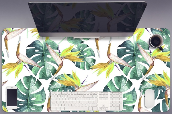 Protège bureau Feuilles exotiques