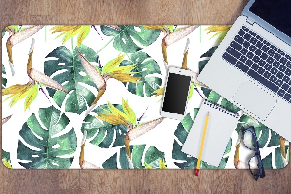 Protège bureau Feuilles exotiques