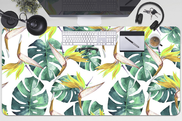 Protège bureau Feuilles exotiques