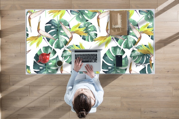 Protège bureau Feuilles exotiques