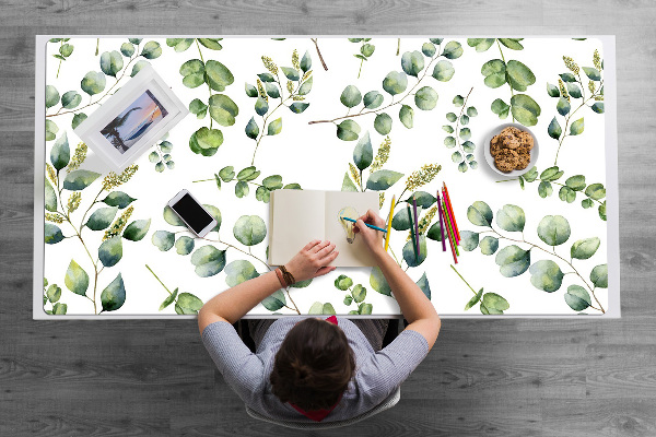 Sous-main bureau Eucalyptus floral