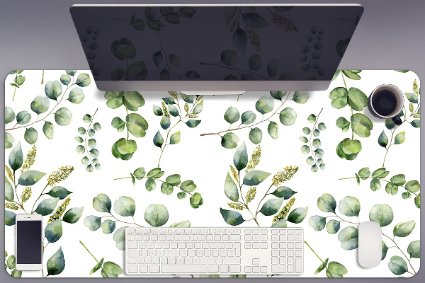 Sous-main bureau Eucalyptus floral